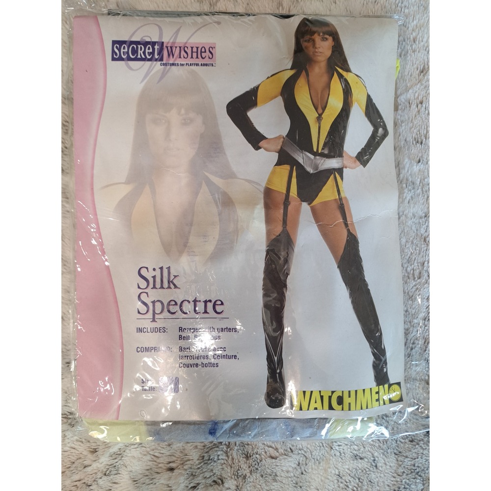 Secret Wishes Watchmen Silk Spectre Costume Romper Belt Boot Tops Size Large